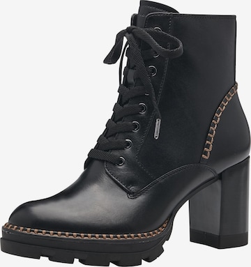 TAMARIS Lace-Up Ankle Boots in Black: front