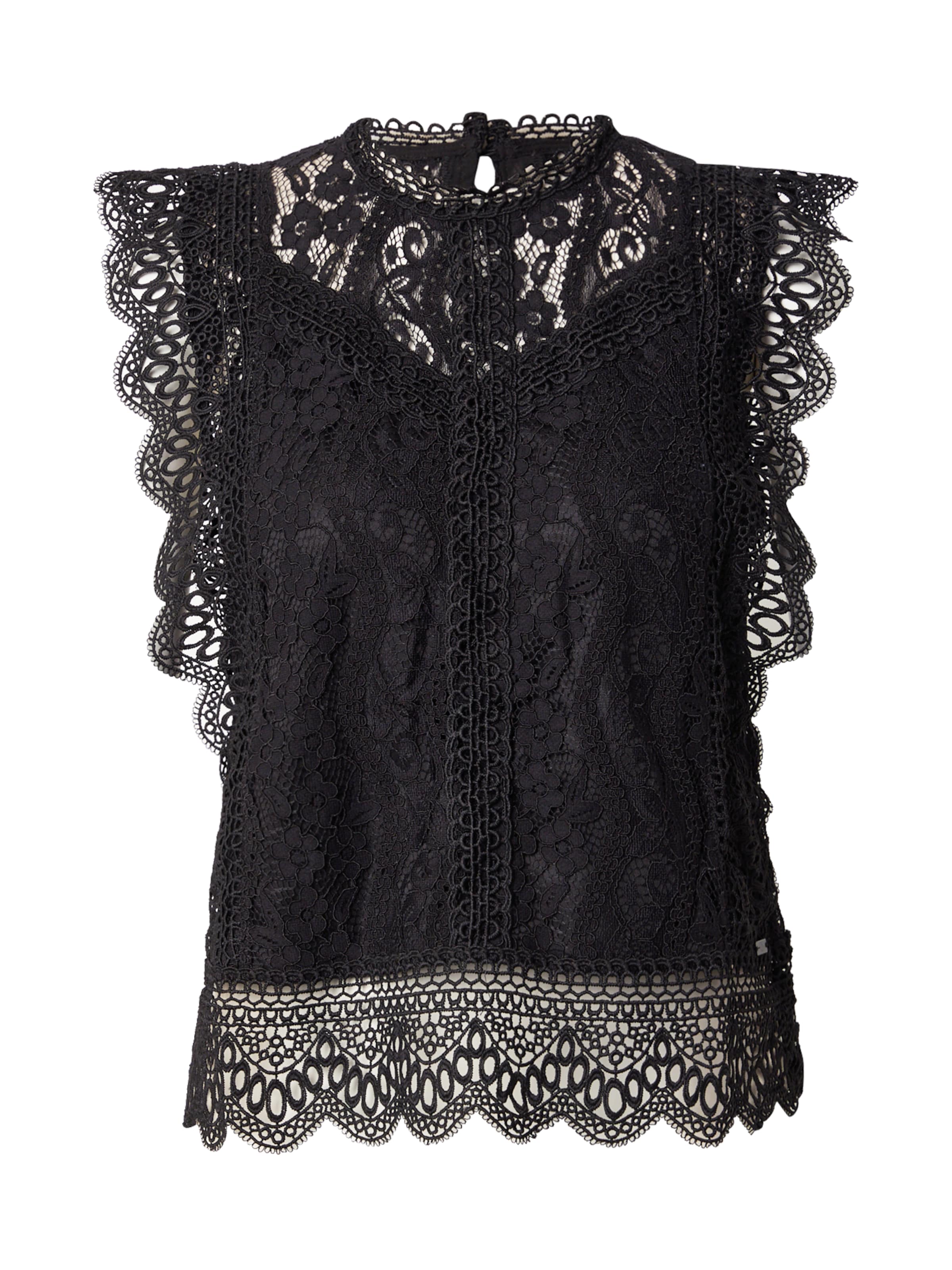 QS Bluse in Schwarz: Vorderseite