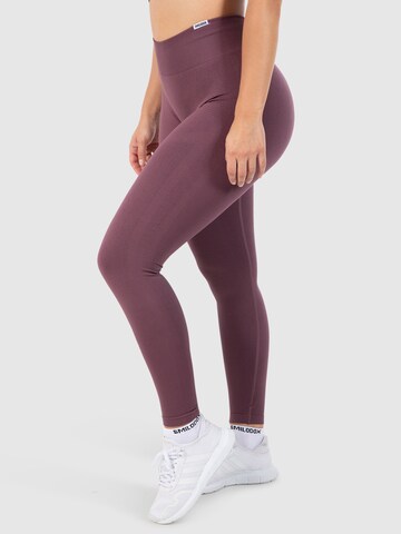 Smilodox Skinny Sportbroek ' Solid Scrunch ' in Lila