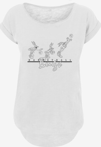 F4NT4STIC T-Shirt 'Looney Tunes Basketball Bugs' in Weiß: predná strana