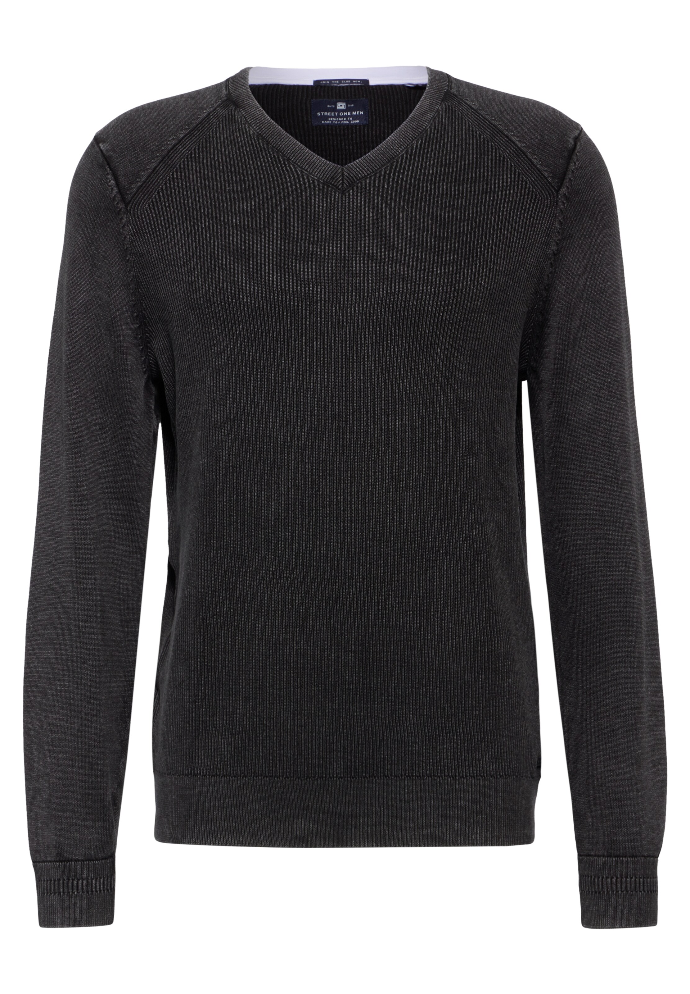 Street One MEN Pullover in Schwarz: Vorderseite