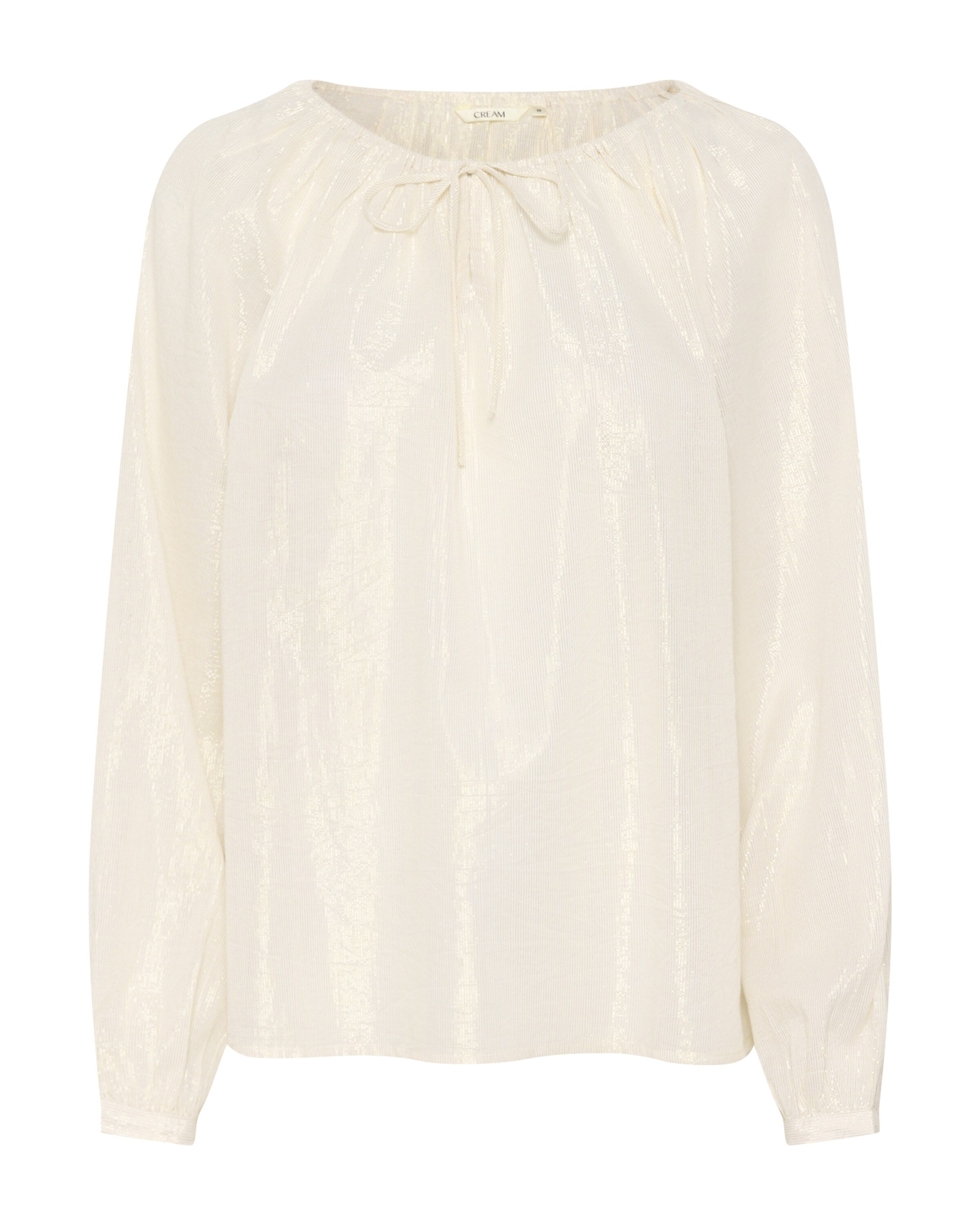 Cream Blouse 'Lesia' in Wit: voorkant