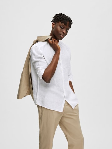 SELECTED HOMME Regular fit Button Up Shirt 'Kylian' in White