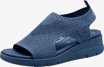 Sandales Tamaris en bleu : devant