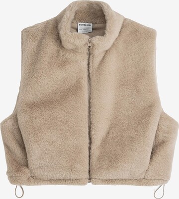 Gilet Bershka en marron : devant