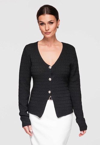Ombre Knit cardigan in Black: front