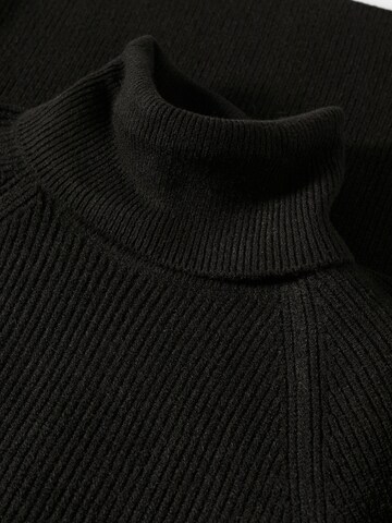 MANGO Pletena obleka 'JOLENEC' | črna barva