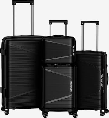 4FLY Kofferset 'Linea Lux' in Schwarz: Vorderseite