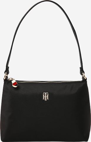 TOMMY HILFIGER - Mala de ombro 'Poppy' em preto: frente