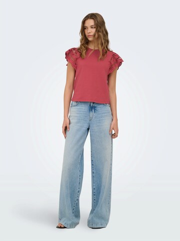 ONLY Тениска 'ONLMACY' в червено