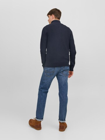 JACK & JONES Sweter 'Pannel' w kolorze niebieski