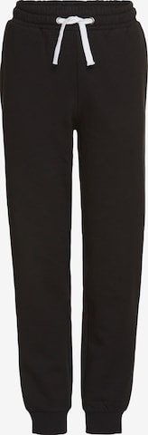 KangaROOS Tapered Pants in Black: front