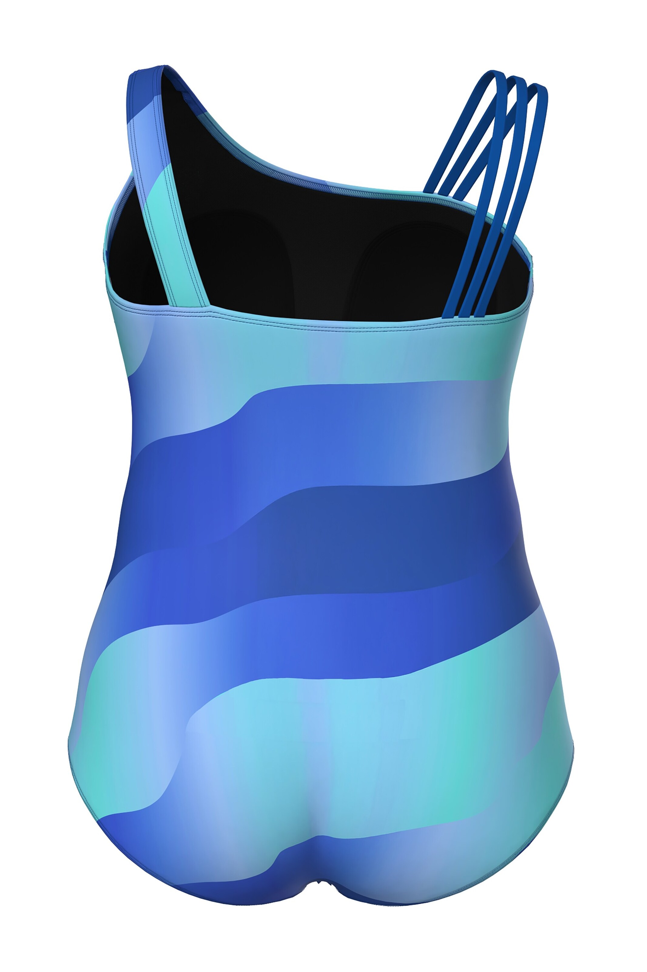 Ulla Popken T-shirt Swimsuit in Blue