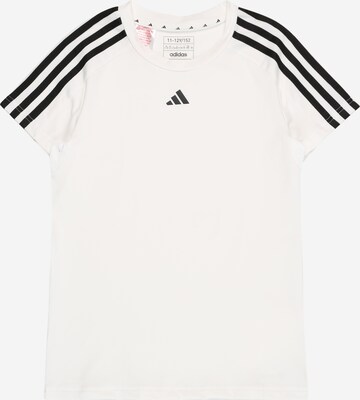 ADIDAS SPORTSWEAR Performance Shirt 'Train Essentials Aeroready 3-Stripes -Fit ' in White: front