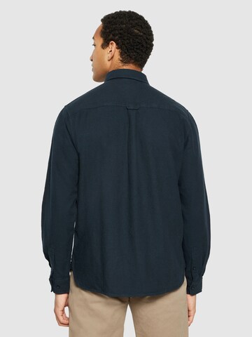 KnowledgeCotton Apparel Regular fit Button Up Shirt in Black