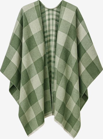 COLLEZIONE ALESSANDRO Cape 'Karo' in Grün: Vorderseite