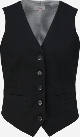 Gilet de costume s.Oliver en noir : devant