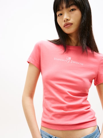 Tommy Jeans Tričko 'ESS' - Ružová