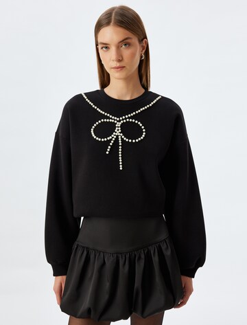 Koton Sweatshirt in Black: front