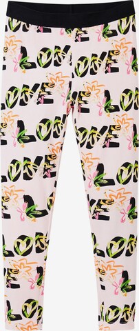 Desigual Skinny Legíny 'Garden' – pink: přední strana