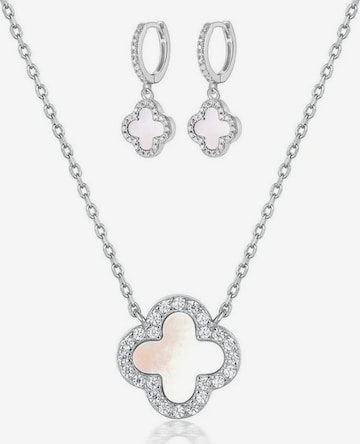 ROUGEMONT Jewellery Schmuckset 'Glücksbringer Kleeblatt Schmuckset' in Silber: Vorderseite