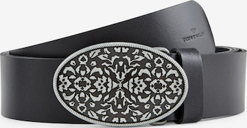 TOM TAILOR Belt in Black: front