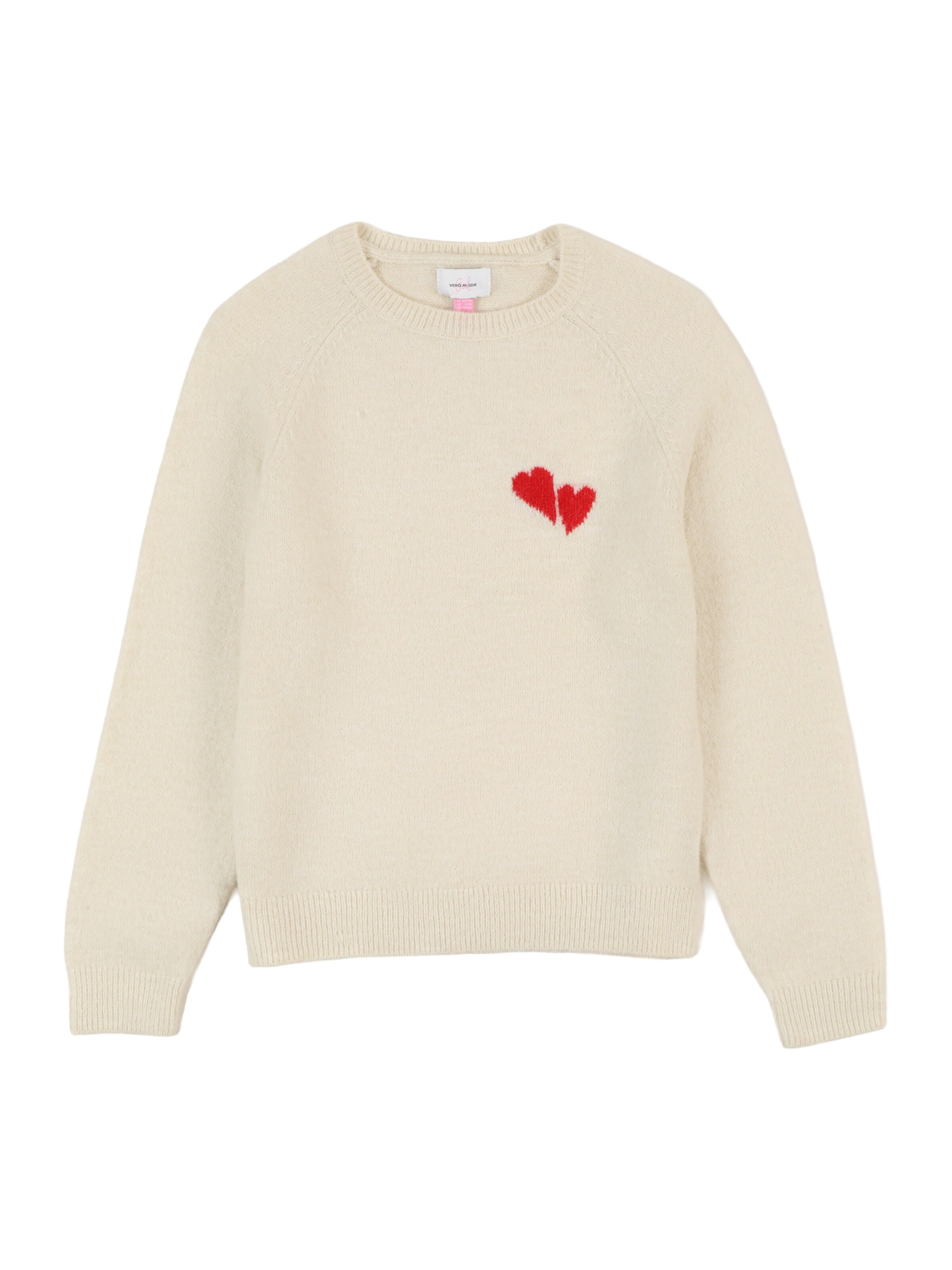 Vero Moda Girl Pullover 'VMBam' i hvid: forside