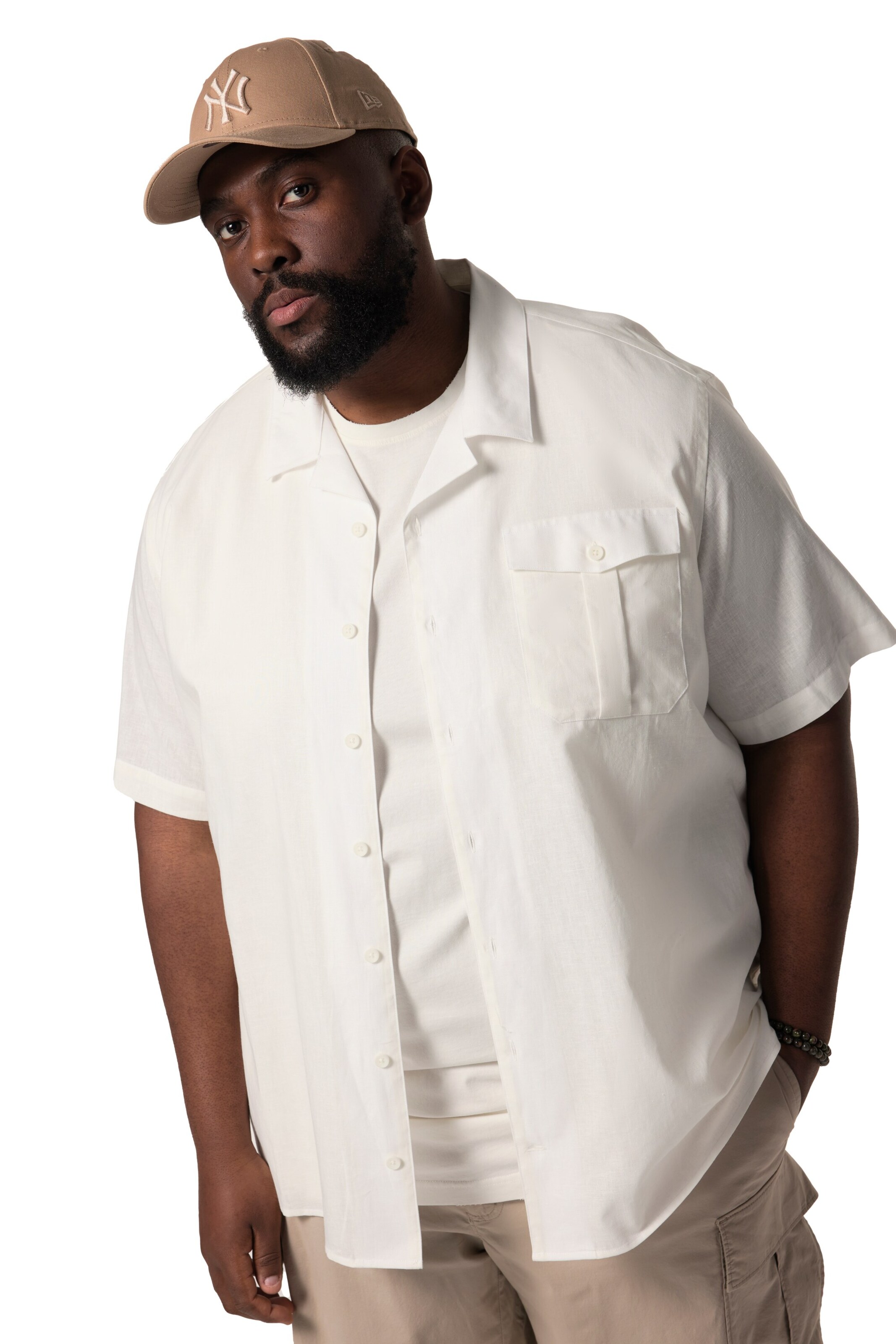 STHUGE Regular fit Overhemd in Wit: voorkant