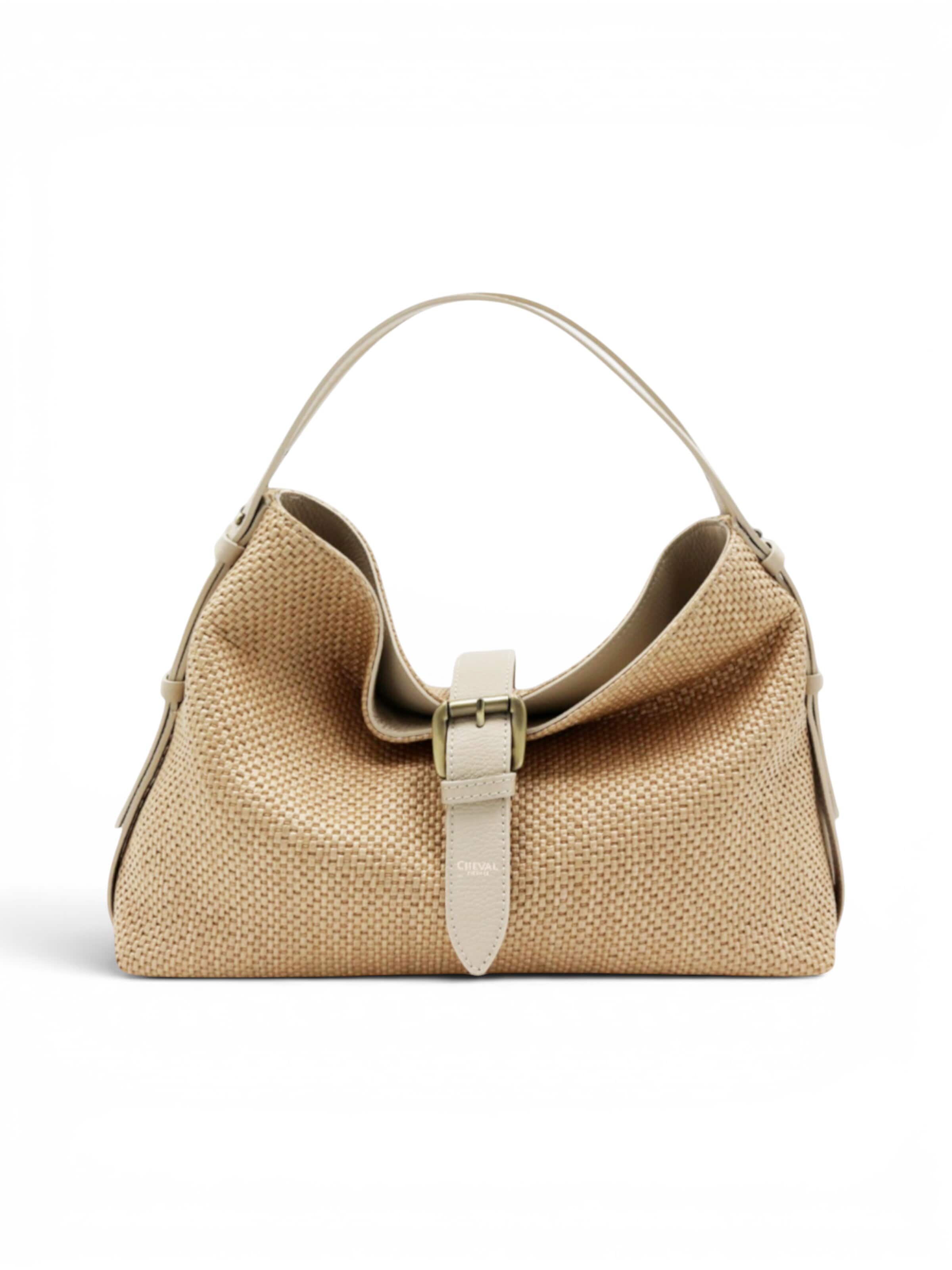 Borsa a spalla di Cheval Firenze in beige: frontale
