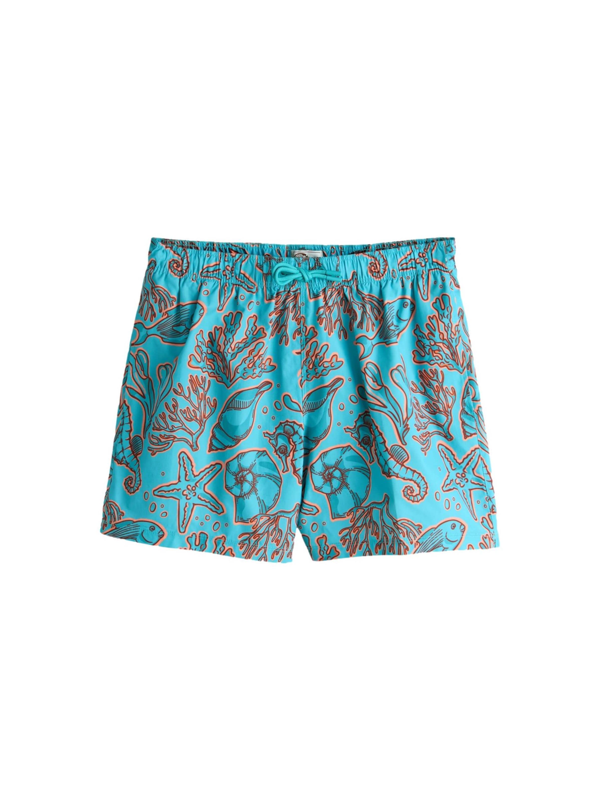 Next Swimming shorts in Dark brown / Petrol / Light orange, Item view