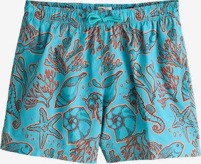 Next Uimashortsit värissä tummanruskea / petrooli / vaaleanoranssi, Tuotenäkymä