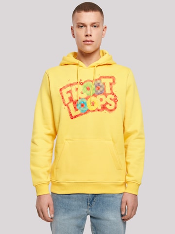 F4NT4STIC Sweatshirt 'Kellogg's Froot Loops Breakfast Cereal Pop Art' in Geel: voorkant