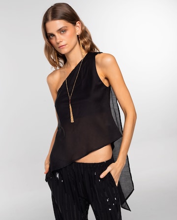 Top di THE-ARE in nero: frontale