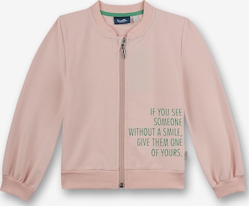 Sanetta Kidswear Zip-Up Hoodie in Pink: front
