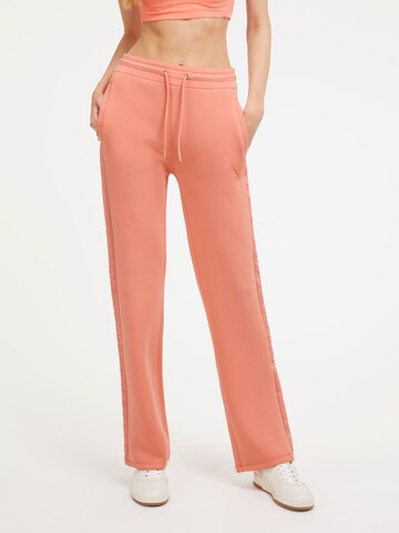 GUESS Regular Pants in Orange: front