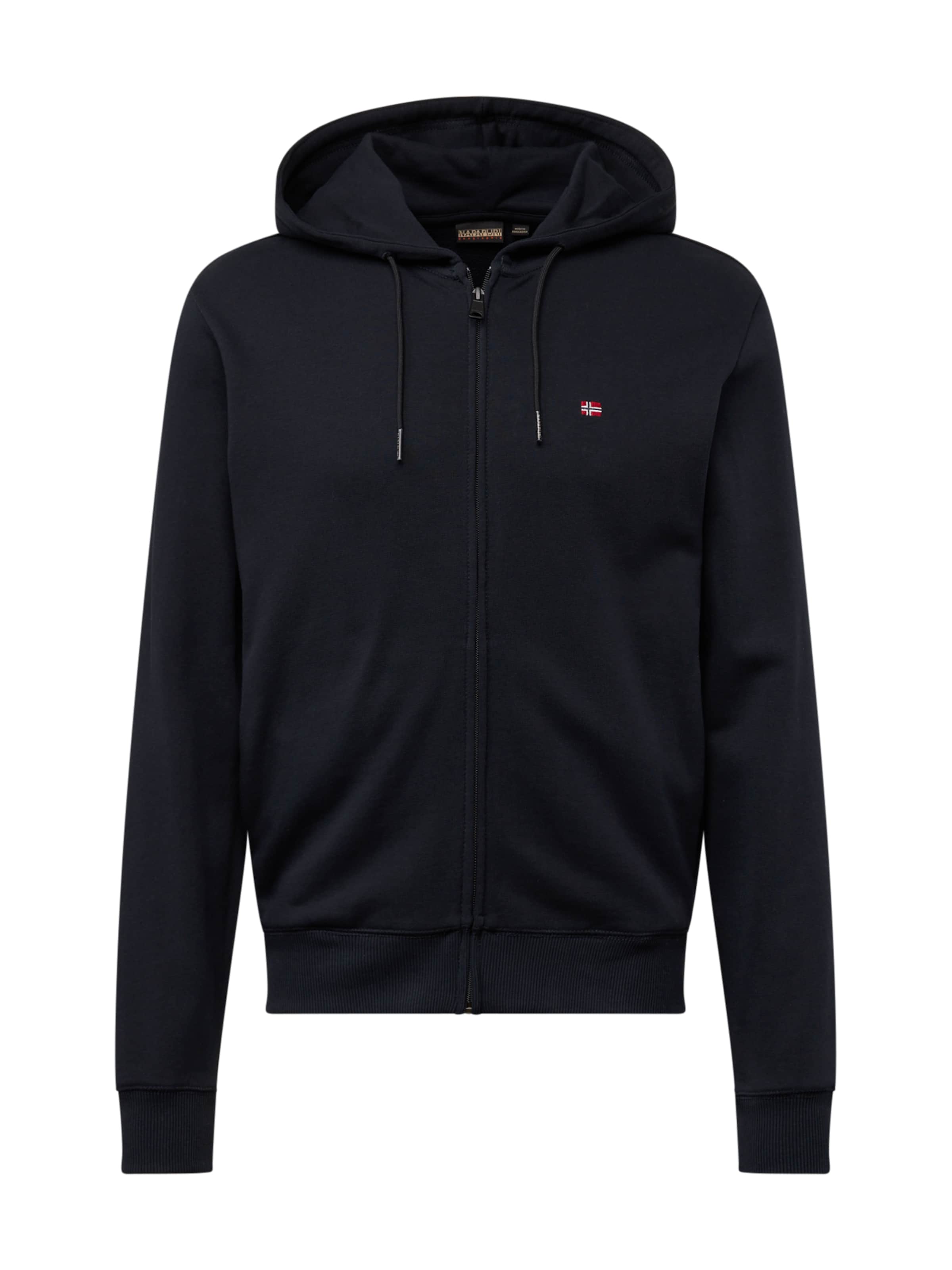 NAPAPIJRI Zip-Up Hoodie 'BALIS' in Black: front
