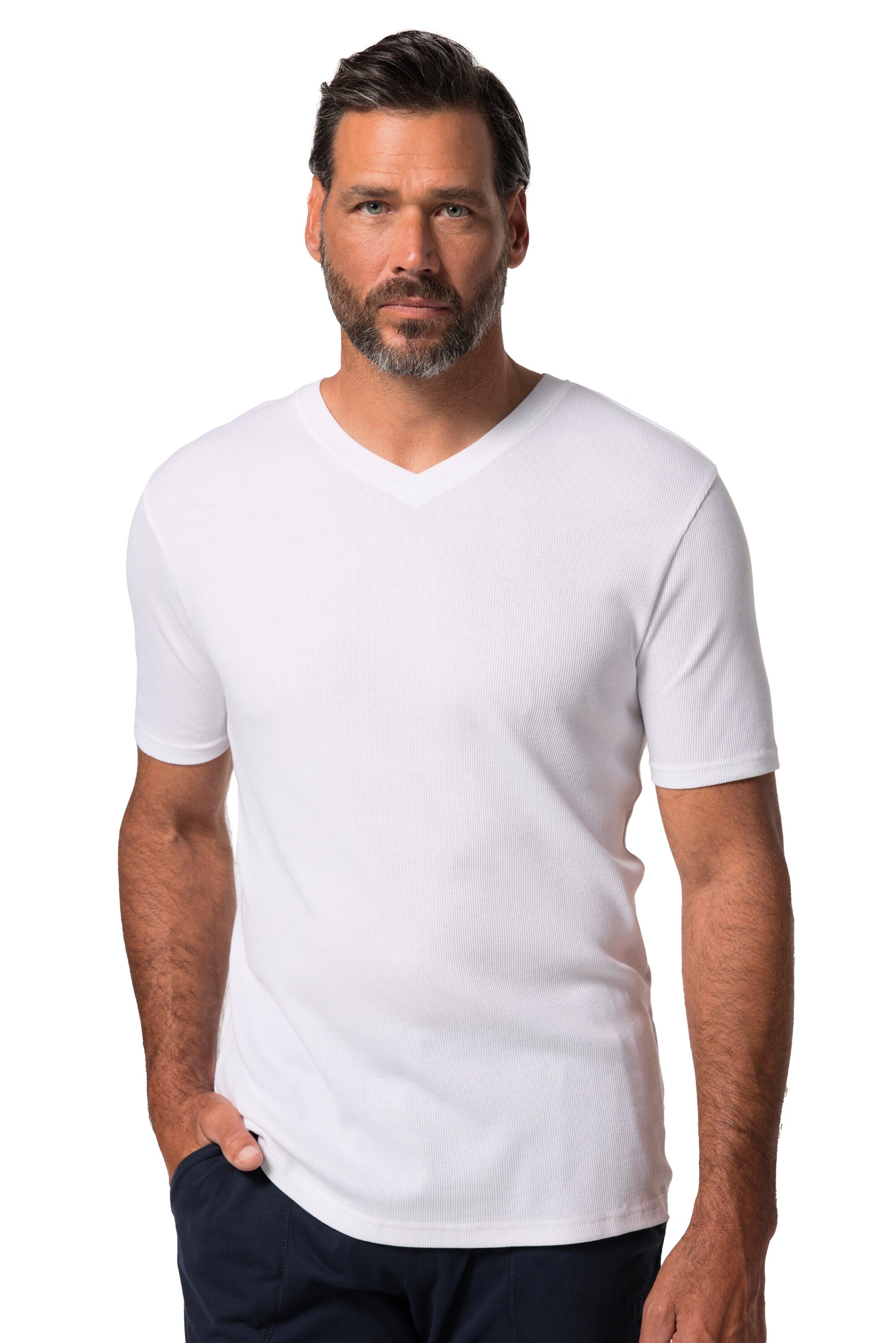 JP1880 Undershirt in White: front