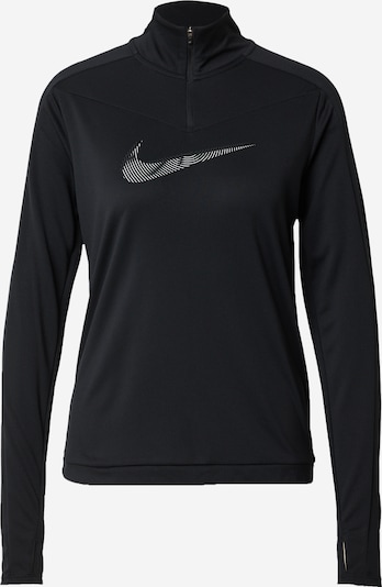 Sportiniai marškinėliai 'Swoosh' iš NIKE, spalva – pilka / juoda, Prekių apžvalga