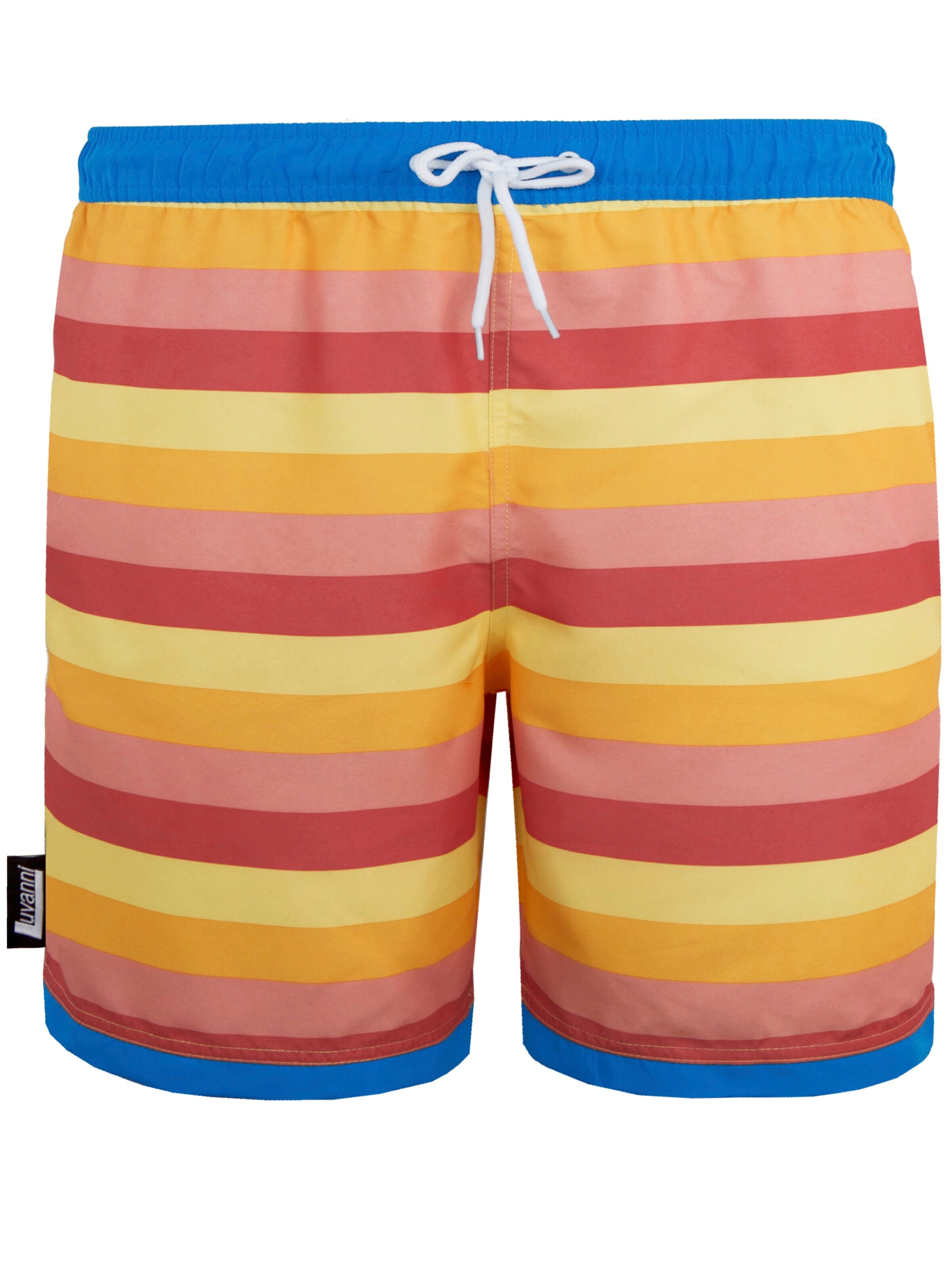 Luvanni Board Shorts 'Boardshorts Style 11 Streifen' in Yellow: front