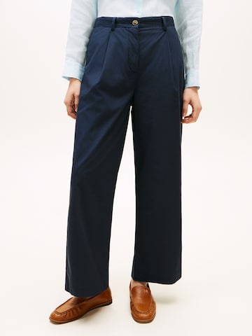 Wide Leg Pantalon TOMMY HILFIGER en bleu : devant