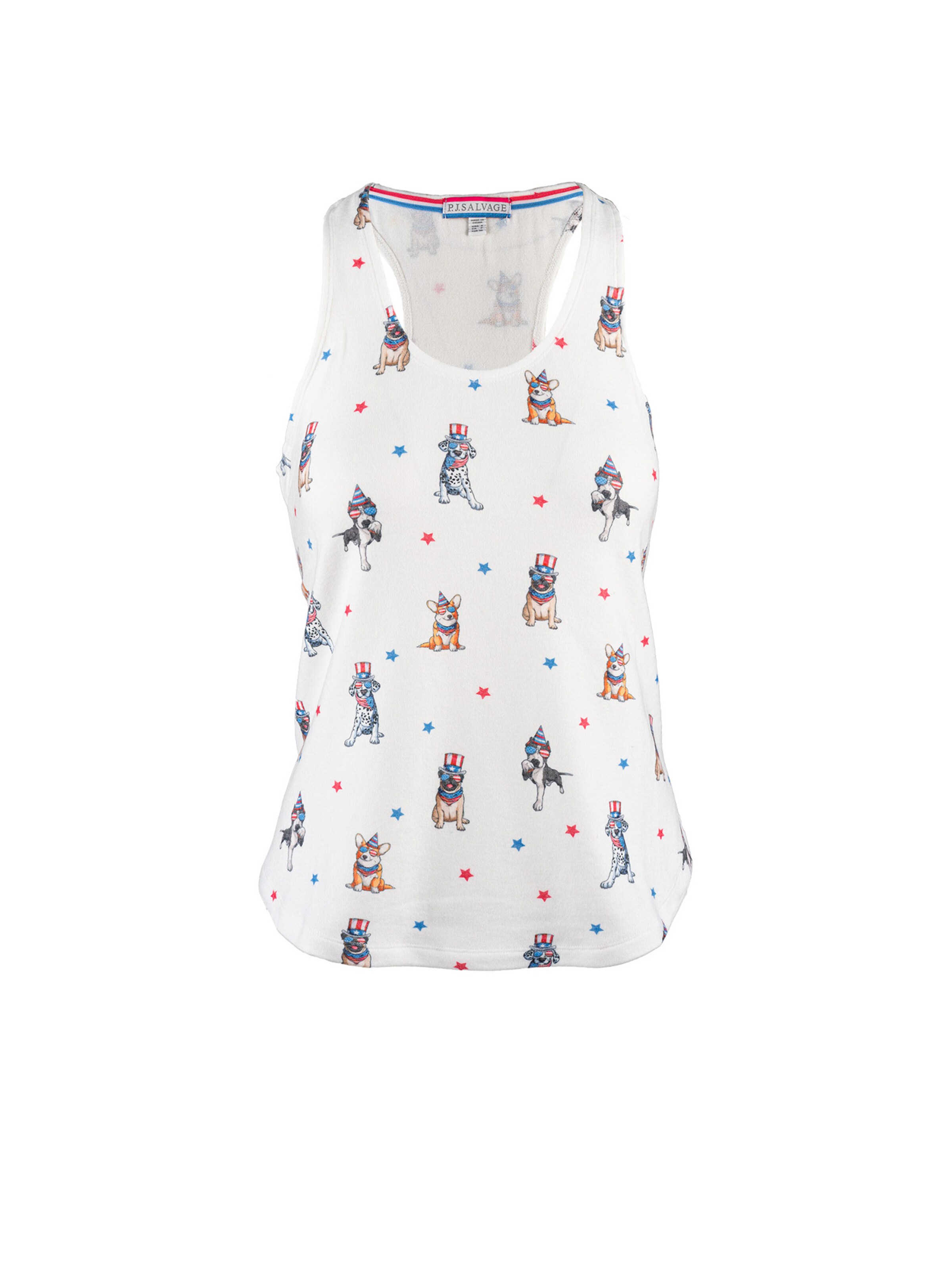 PJ Salvage Slaapshirt 'Star Spangled' in Gemengde kleuren: voorkant