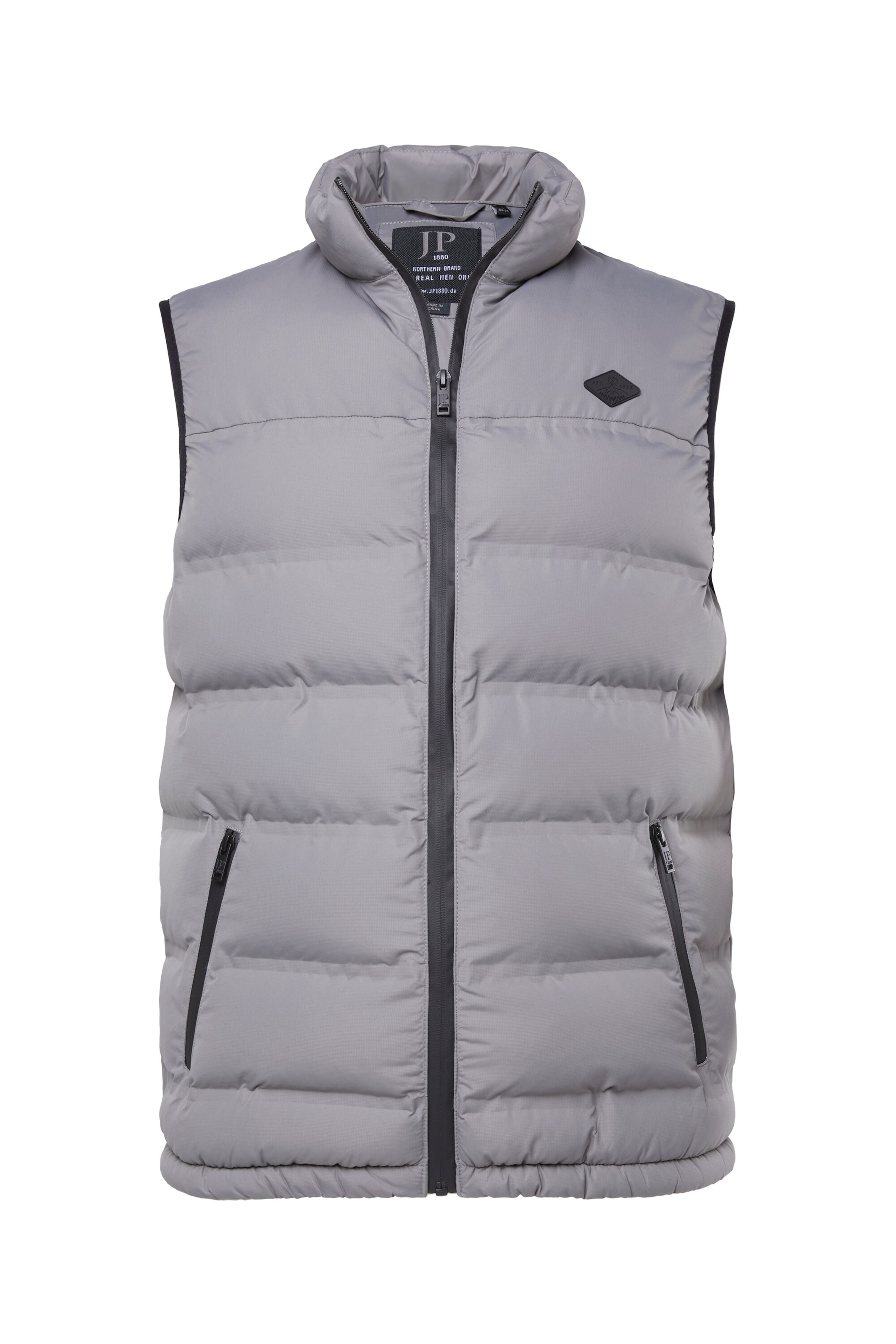 JP1880 Bodywarmer in Grijs: voorkant