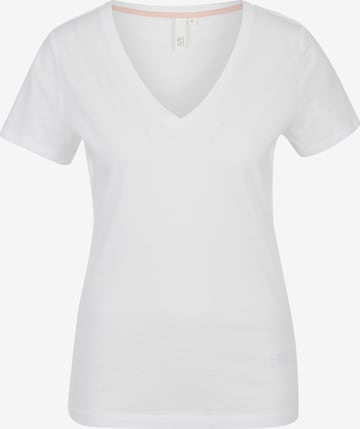 T-shirt QS en blanc : devant