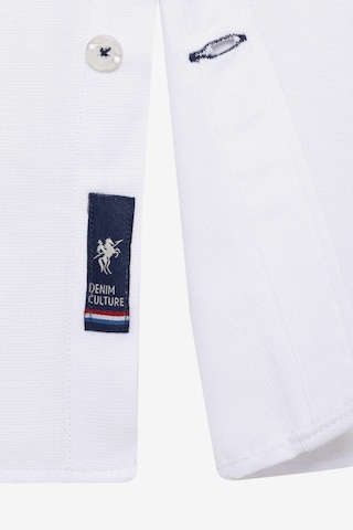 DENIM CULTURE Regular Fit Forretningsskjorte 'JONES' i hvid