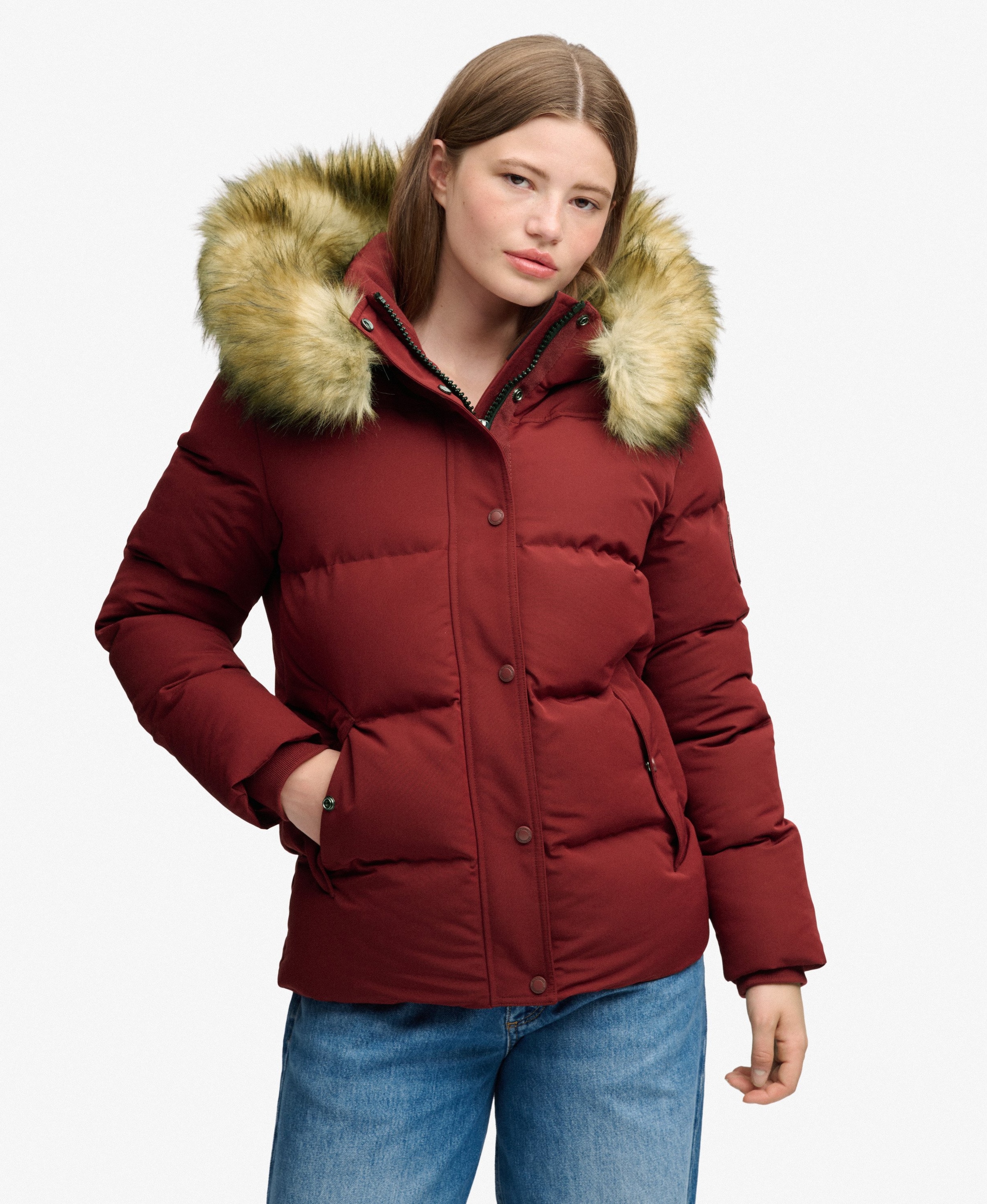 Superdry & Co Zimní bunda 'Everest' – červená