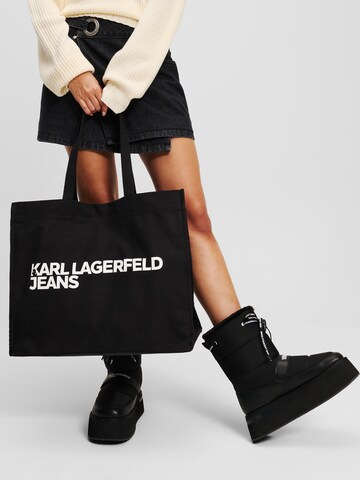 KARL LAGERFELD JEANS - Shopper en negro: frente