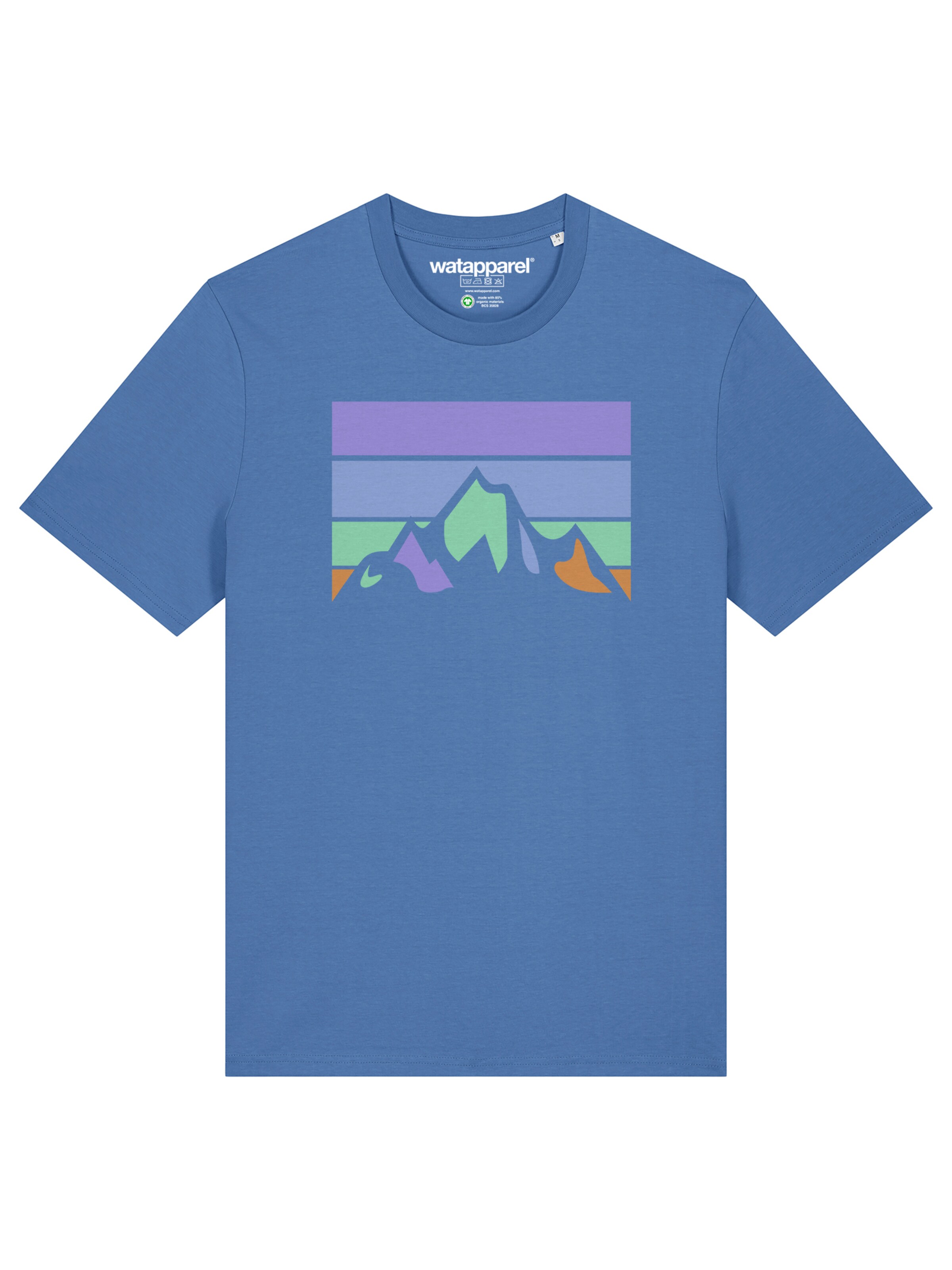 Maglietta 'Retro Landscape' di Watapparel in blu: frontale