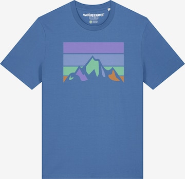 Watapparel Shirt 'Retro Landscape' in Blue: front