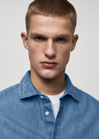 MANGO MAN Regular Fit Hemd 'Robin' in Blau