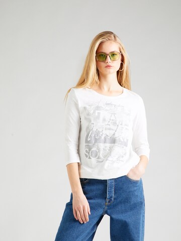 Soccx - Camisa 'Wanderlust' em branco: frente